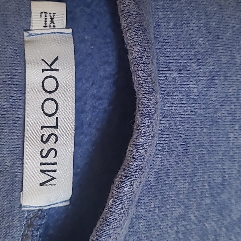 MISSLOOK Blue Sweatshirt with Daisy Graphic Size XL - Picture 2 of 8